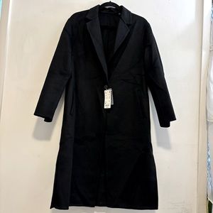 Light wool blend NWT black coat
